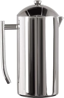 Frieling Double-Walled Stainless-Steel French Press Coffee Maker, Polished, 17 Ounces