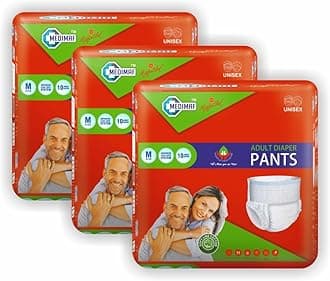 MEDIMAF by Mafatlal Adult Diapers Pants - 30 Count (Medium) HPCADPM_30U