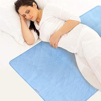 Bed Pads for Incontinence Washable(34" × 52"), Reusable Waterproof Bed Underpads with Non-Slip Back for Adults, Kids, Women or Pets, Blue