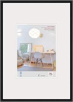 New Lifestyle KVX460B Picture Frame Black 40 x 60 cm with Artificial Glass Plastic Frame