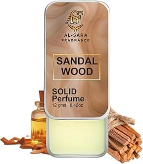 Sandalwood Solid Perfume | Alcohol-Free, Warm & Woody Fragrance | 12g Non-Greasy Solid Perfume for Men & Women | Long-Lasting & Earthy Scent