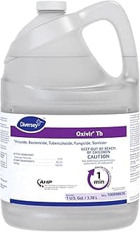 Oxivir Diversey 100898636 Tb Ready-to-Use Liquid Hydrogen Peroxide Disinfectant Cleaner, Tuberculocidal Multi-Surface Cleaner, 1 Gallon