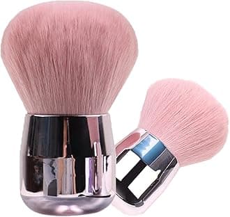 Loose Powder Brush Large Pink Powder Foundation Brush Flat Arched Perfect For Blending Liquid,Concealer, Powder,Buffing and Flawless Cream