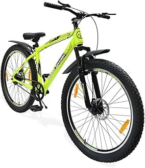 Urban Terrain Bolt Pro Cycle/Bicycle MTB 27.5T Single Speed with Front Suspension & Dual Disc Brake Bicycle for Men/Boys Mountain Bike | Ideal for 15+ Years,Unisex, Frame Size :17.5 inch (Green)