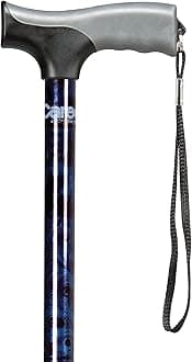 Carex Health Brands Soft Grip Derby Cane, Designer Blue