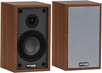 Classic B40 Bookshelf Speakers, 4" Woofer & 1" Tweeter, Passive 2-Way Design, 30W RMS, for Music, TV & Home Audio Systems – Wood