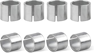 Ohleats 4 Pair Battery Post Shims, Negative & Positive Battery Terminal Shim Converters, Pure Lead Battery Terminal Adaptor Sleeves for Most Vehicles, Universal Car Accessories (8 PCS)