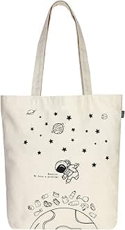 Eco Right Canvas Tote Bags for Women with Zip, College Bag for Girls, 100% Organic Cotton Tote Bag for Shopping, Travel & beach bags for women (Houston (Natural))