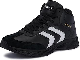 Joomra High Top Shoes for Men Size 13 Male Basketball School Fashion Fitness Sneakers Walking Gym Comfortable Motorcycle Autumn Footwear Black 47