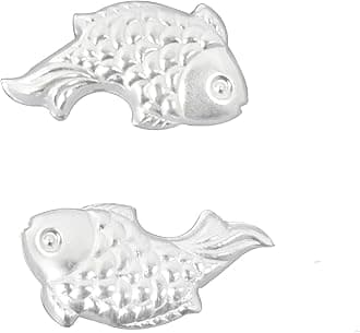 KMJ Pure Silver Fish/Chandi Ki Machli for Astrological and Lal Kitab Remedy | Silver Fish for Vastu, Pooja (Wt. 1 Gram)