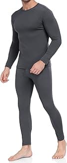WEERTI Thermal Underwear for Men Long Johns With Fleece Lined Long Underwear Set Cold Weather Winter Top Bottom