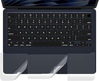 CaseBuy Palm Rest Protector Skin Set, Invisible Scratches and Wear Protection Accessories for MacBook Air 13.6 inch 2026 2025 2024 2022 with M5 M4 M3 M2 Chip A3449 A3240 A3113 A2681(Clear)