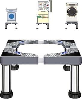Washing Machine Stand, 4Legs Adjustable Washer Stand Height 18-21cm Washing Machine Base Fridge Stand Width 40-60 cm for Washer Cookers Fridges Max Load 150KG