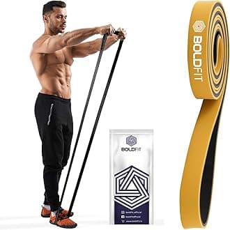 Boldfit Heavy Resistance Band Double - Yellow-Black (15-30kg)