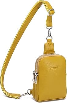 INICATTravel Small Sling Bag Leather Crossbody Bags for Women 1 Liter