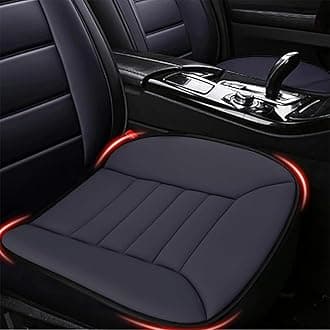MYFAMIREA Car Seat Cushion Pad 1.2" Thick Comfort Seat Protector for Car Driver Seat Office Chair Home Use Memory Foam Seat Cushion with Non Slip Bottom, 20'' x 18.5'', Dark Gray