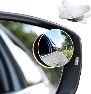 2pcs Blind Spot Mirror, 360 Degree Adjustabe HD Glass, 2" Round HD Glass Convex Rear View Mirror, for any Car, Van, Suv and Trucks.