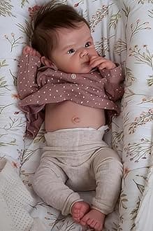 Anano Realistic Lifelike Reborn Baby Dolls Toddler Silicone Full Body Girls 18 Inch Baby Reborn Doll Silicone Full Body Eyes Open with Hair Anatomically Correct