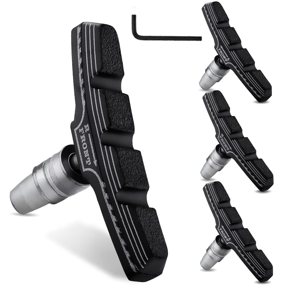 4PCS Premium Bike Brake Pads, Professional Mountain Bicycle V-Brake Pads, Bike Brake Blocks Kit, for Free Hex Wrench
