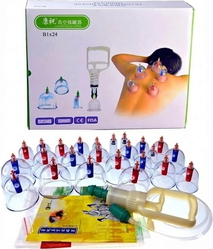 24-Cup Biomagnetic Chinese Cupping Therapy Set