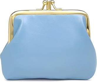 Coin Purse, Kiss Lock Coin Purse for Women, Large Capacity Coin Pouch,Vintage Change Purse Cute Car Coin Holder for Women (3-Blue)