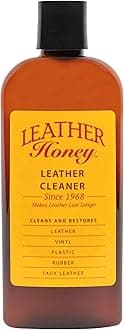 Leather Honey Cleaner : The Best Cleaner for Vinyl and Apparel, Furniture, Auto Interior, Shoes and Accessories. Does Not Require Dilution. Ready to Use, 8 Ounce Bottle!