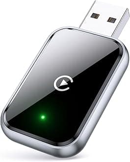 AIZEO Wireless CarPlay Adapter, Super Fast Upgrade from Wired to Wireless, Plug and Play, Mini & Stable, Compatible with iPhone iOS 10+ & Cars with Wired CarPlay, Black