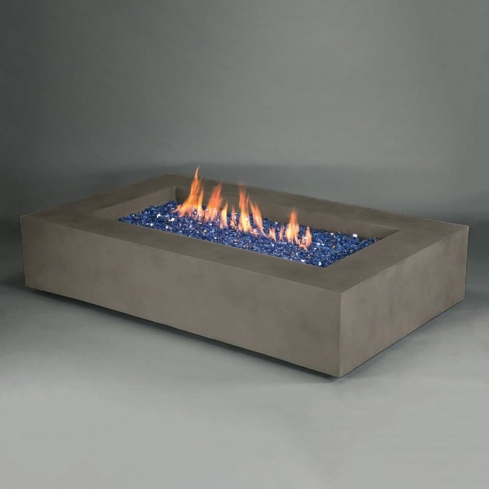 65" Metro Rectangle Fire Pit - Natural Finish