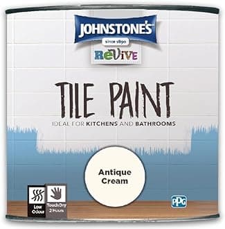 Johnstone's 390305 Tile Paint Anitque Cream 750 ml
