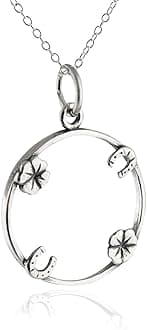 FashionJunkie4Life 925 Sterling Silver Western Coyboy and Cowgirl Pendant Necklaces