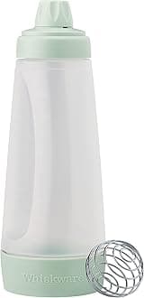 Whiskware Pancake Bottle, Batter Dispenser and Mixer with BlenderBall Wire Whisk, Durable, No-Mess, BPA Free, Dishwasher Safe, Mint