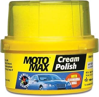 Cream Polish (60 gm) with Carnuba Wax| Clean Polish Shine Cars, Bike, Motorcycle| Long term Protection from pollutant, rain water repellant | Shine painted, plastic and metal surfaces