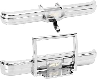 Aluminum Front and Rear Bumper for 1/10 FMS FCX10 Upgrade (Chrome)