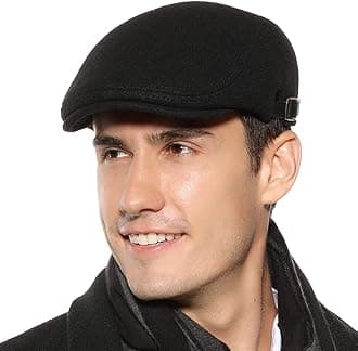 Mens Newsboy Cap Winter Beret Hat Cabbie Flat Cap