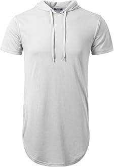 Aiyino Men's Hipster Hip Hop Longline Pullover Hoodies Shirts