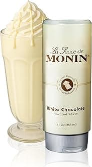 Monin Gourmet White Chocolate Sauce, 12 oz Squeeze Bottle by Monin