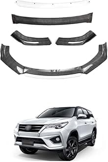 Universal Front Bumper Lip Kit, Car Front Bumper Spoiler Splitter Body Kit Side Skirt Front Bumper Protector Guard Scratch-Resistant fits Compatible with Fortuner