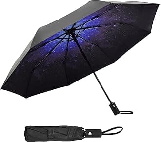 Umbrella Automatic Travel Waterproof Light Folding Umbrellas Easy Carry for Women and Men