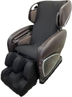 Massage Chair Cover - Full Body Shiatsu Zero Gravity Recliner Dust Protection Covers, Washable Stretch Fabric Universal Slipcovers, Black, Body+Foot