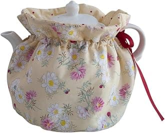 JOONOR Tea Cosy - 100% Cotton Printed Tea Cosy, Kitchen Tea Pot Dust Cover, Breakfast Warmer, Insulation and Keep Warm, 1Pack CH01-3