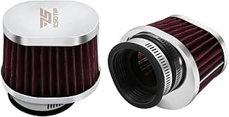 2PCS Motorcycle Air Filter Universal 50MM Replacement Engine Filter Dirt Bike High Performance Air Filters Fit Motocross Carburetor Cleaner for Pit Bike Scooter Moped YAMAHA HONDA SUZUKI KAWASAKI ATV