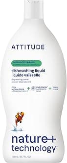 Washing Up Liquid, EWG Verified, Plant-Based & Vegan Dish Soap, Naturally Derived, Green Apple & Basil Scent, 700 mL