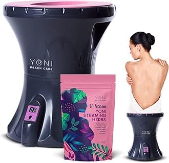 Peach Care Yoni Electric Steaming Seat with Yoni Steaming Herbs - for V Cleansing, Ph Balance Support, Menstrual Support, Feminine Odor, Postpartum Care and More.