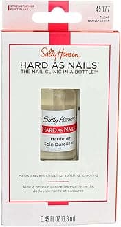 Sally Hansen Hard As Nails Strengthener Clear 0.45 Ounce (13.3ml) (3 Pack)