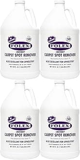 FOLEX 128 oz Instant Carpet Spot Remover Carpet Cleaner Gallon Refill - Removes Pet Accidents, Grease, Red Wine and More - 4 Pack