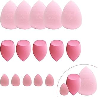 15 pcs Makeup Sponge Bulk:makeup Sponges 15 Pcs for Liquid, Cream, and Powder, Multi-colored Pink make up sponges for foundation