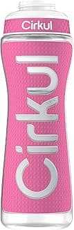 Cirkul22oz. Pink Plastic Grip Squeeze Water Bottle & Sport Lid, BPA-Free, Non-Slip Design for Gym, Biking & Sports