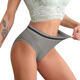 Women Cotton French Knickers High Waist Full Brief Plus Size Soft Stretch Underwear Bowknot Stretchy Soft Panties