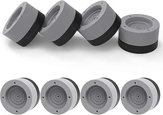 Anti Vibration Pads for Washing Machine, Washer Dryer Pedestals, 8 Stackable Rubber Pads, Shock Absorbing, Prevent Noise/Moving/Shaking for Washer Dryer Furniture Appliances, Protects Room Floor