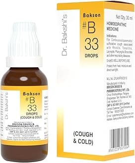 # B 33 Cough & Cold Drops | Helps Relieve Frequent Coughing, Dry Cough & Sore Throat | 30 ml